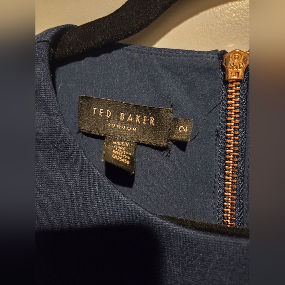 Elegant Ted Baker Navy and Floral Dress - Picture 3 of 8